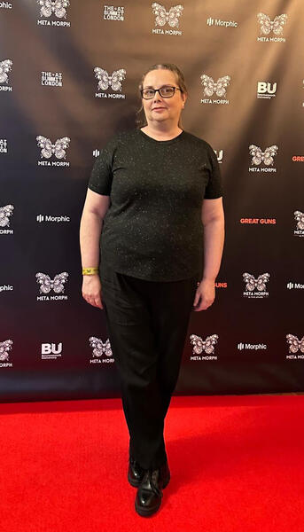 Tracy attending the MetaMorph AI Film Festival.