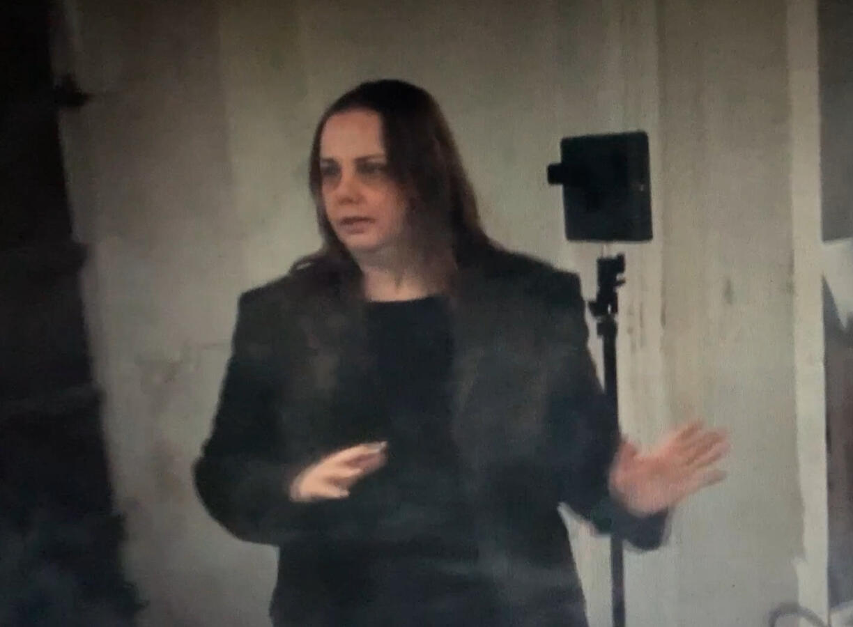 Tracy works through the special effects and blocking of a dance scene in The Vampire King.